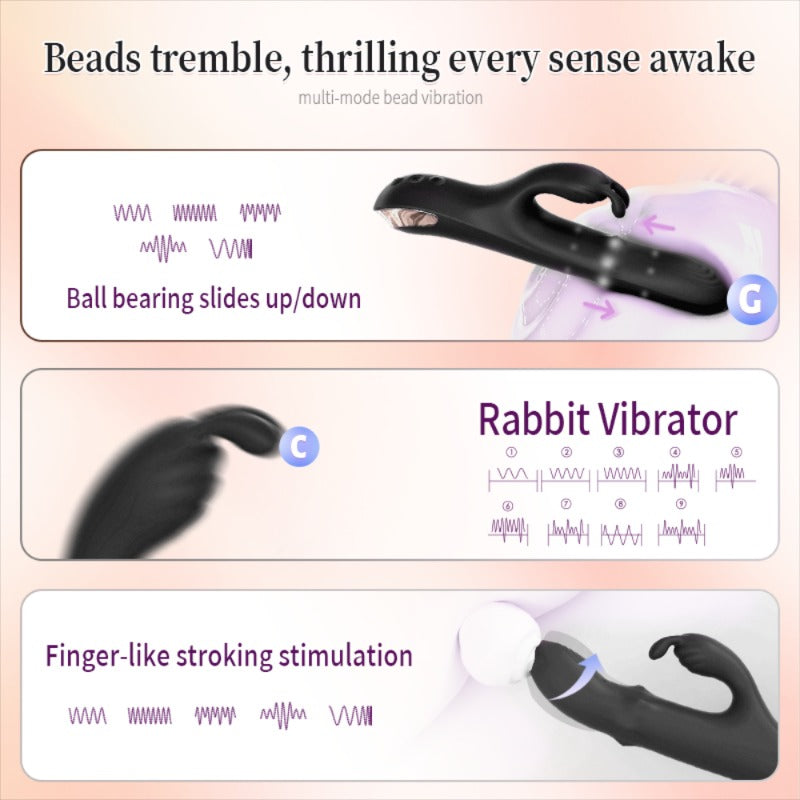Moremorelove Dildo Vibrator – Multi-Function Rotating, Thrusting & Vibrating G-Spot & Clitoral Stimulator for Couples