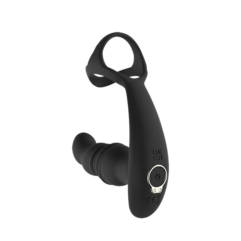 Wireless Thrusting Prostate Massager – Waterproof Vibrating Butt Plug with Cock Ring, Remote Control, 10 Modes, Wearable Anal Vibrator for Men
