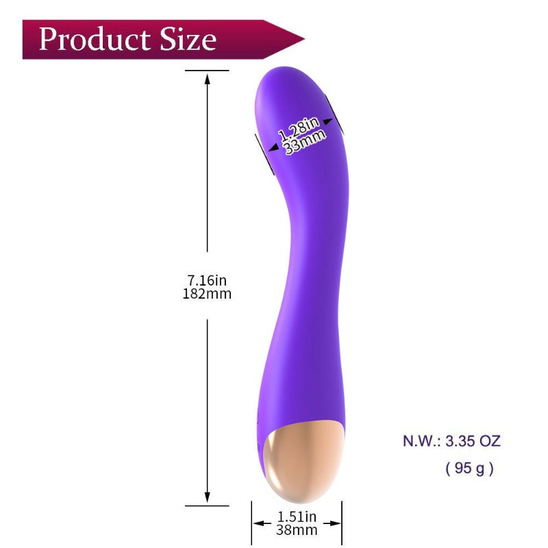 Moremorelove Crescent AV Vibrator – 10-Mode Curved Dildo for Women’s Pleasure