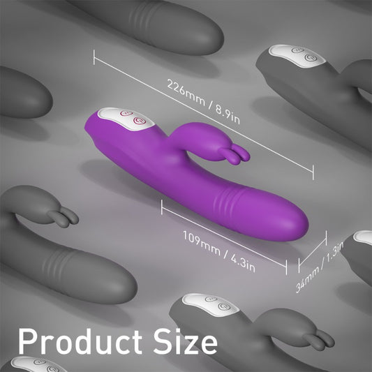 Moremorelove Dildo Vibrator – Multi-Function Thrusting & Vibrating G-Spot & Clitoral Stimulator for Couples