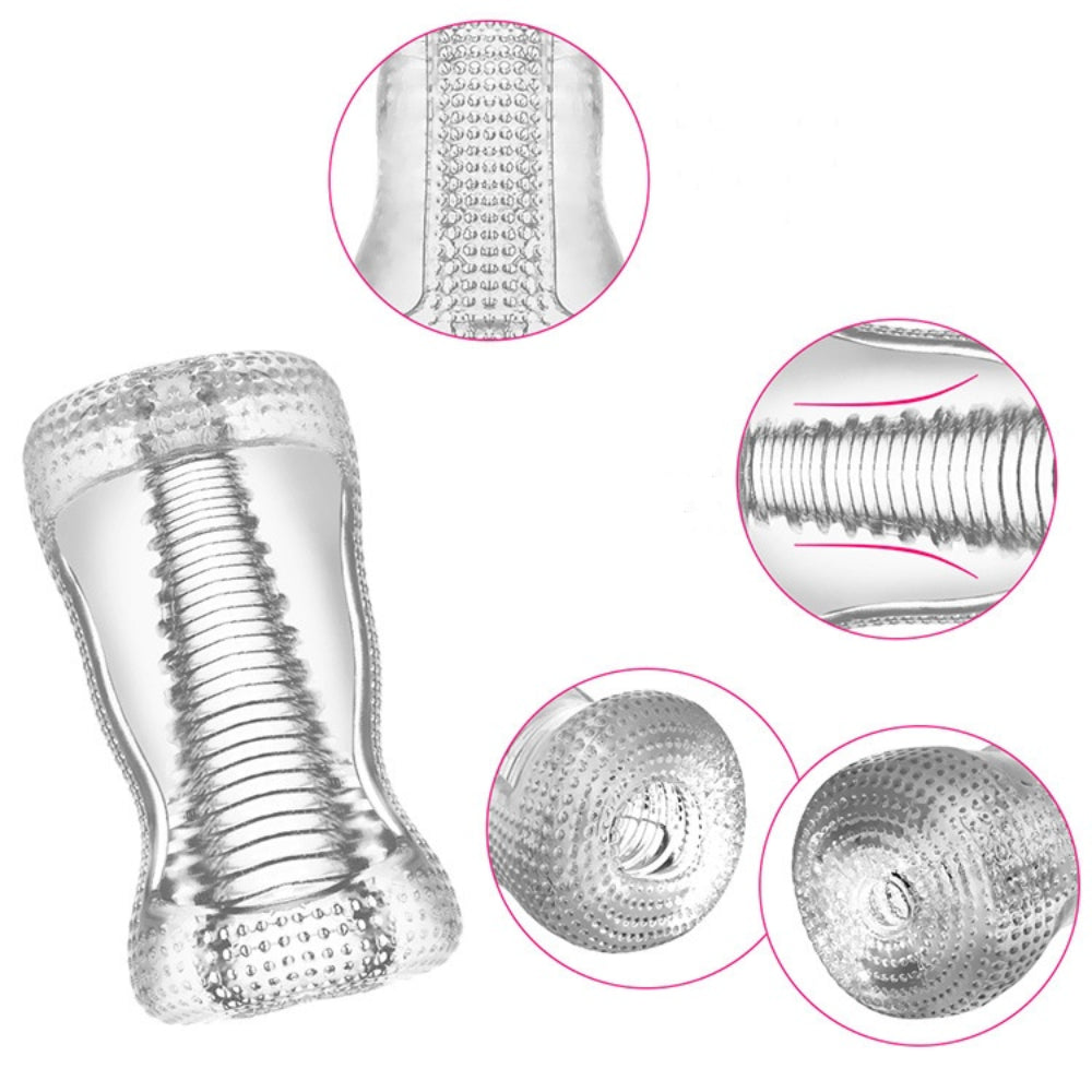 TPE Material Pocket Male Masturbator - Designed to Enhance Sexual Stamina, Realistic Feel for Intense Pleasure
