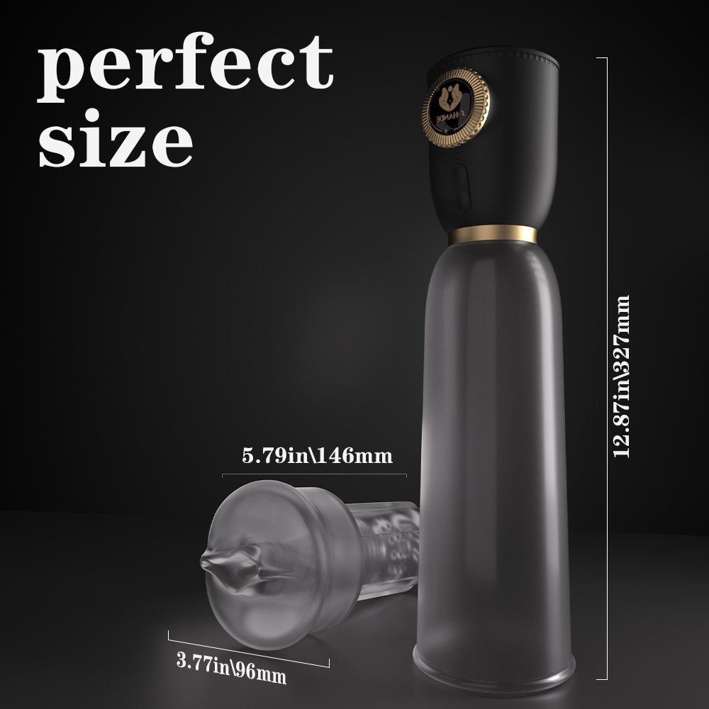Black USB Charging Electric Male Masturbator – Realistic Vagina for Intense Orgasm