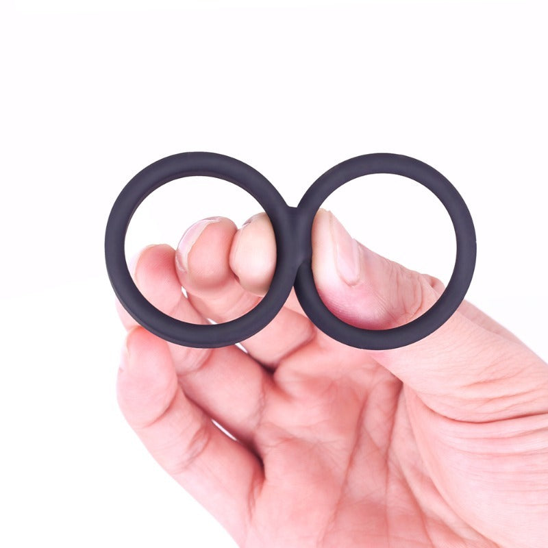 Moremorelove Dual-Ring Cock Ring – Silicone Penis Ring for Root Restriction, Ejaculation Control, Delay Enhancer for Men, Physical Constriction Design