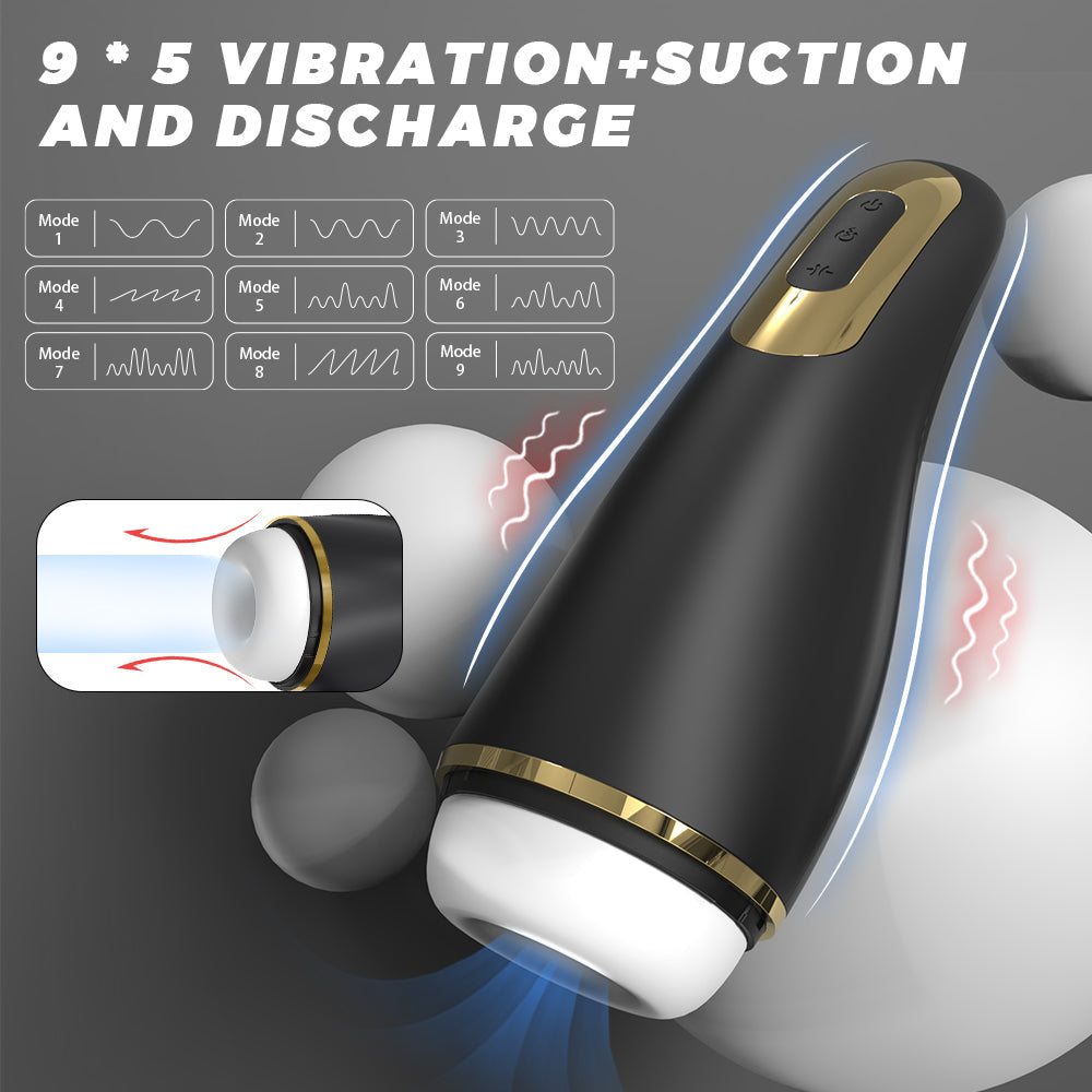 Black USB Charging Electric Male Masturbator – Realistic Vagina, Portable for Intense Orgasm
