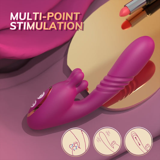 Moremorelove Thrusting & Kneading Vibrator – Dual 3-Speed 6-Mode with Pause