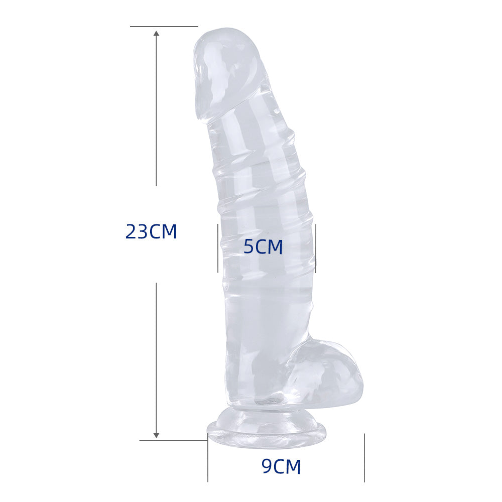 Dildo aus TPE-Material in 5 Größen, Lustspielzeug für Erwachsene, weich und bequem für ein leichtes Höhepunkt-Erlebnis 