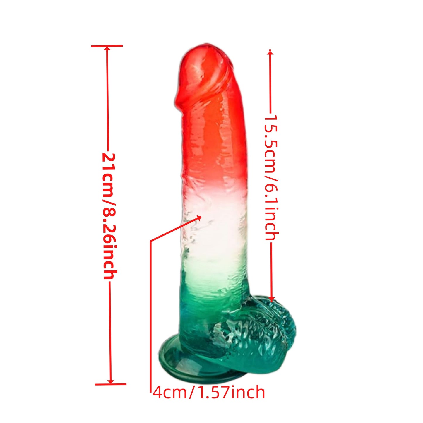 Dildo aus TPE-Material in 2 Farben, gemischte Farben, Lustspielzeug für Erwachsene, weich und bequem für ein leichtes Höhepunkt-Erlebnis 