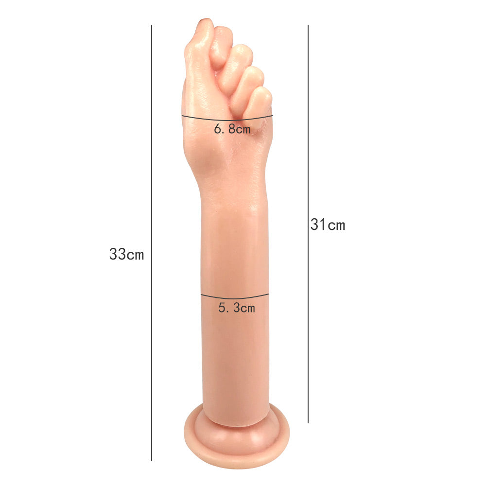 Gode ​​en PVC bicolore en forme de main, jouet novateur pour adultes, gode en forme de poing 