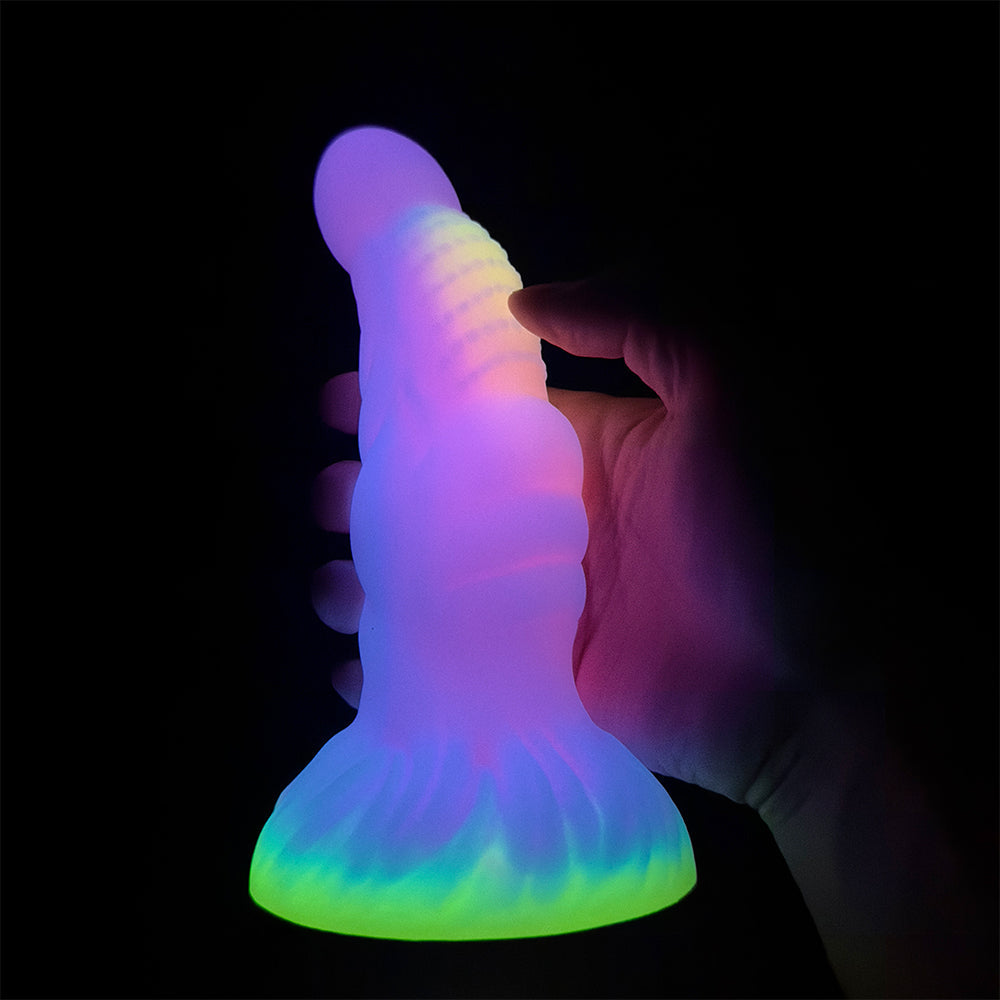 5 Modelle Silikonmaterial Neuartiges fluoreszierendes Dildo-Sexspielzeug für Erwachsene, bequemes und leichter zum Orgasmus zu bringendes Sexspielzeug 