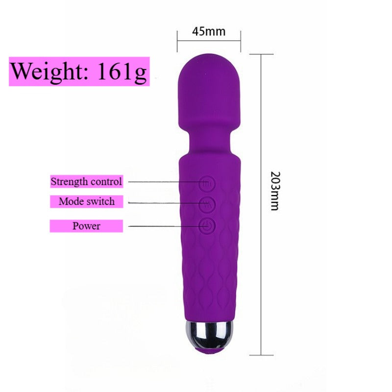 Moremorelove Rechargeable G-Spot Vibrator Wand – 20-Frequency Personal Massager with Strong Vibration for Female Erotic Pleasure & Masturbation