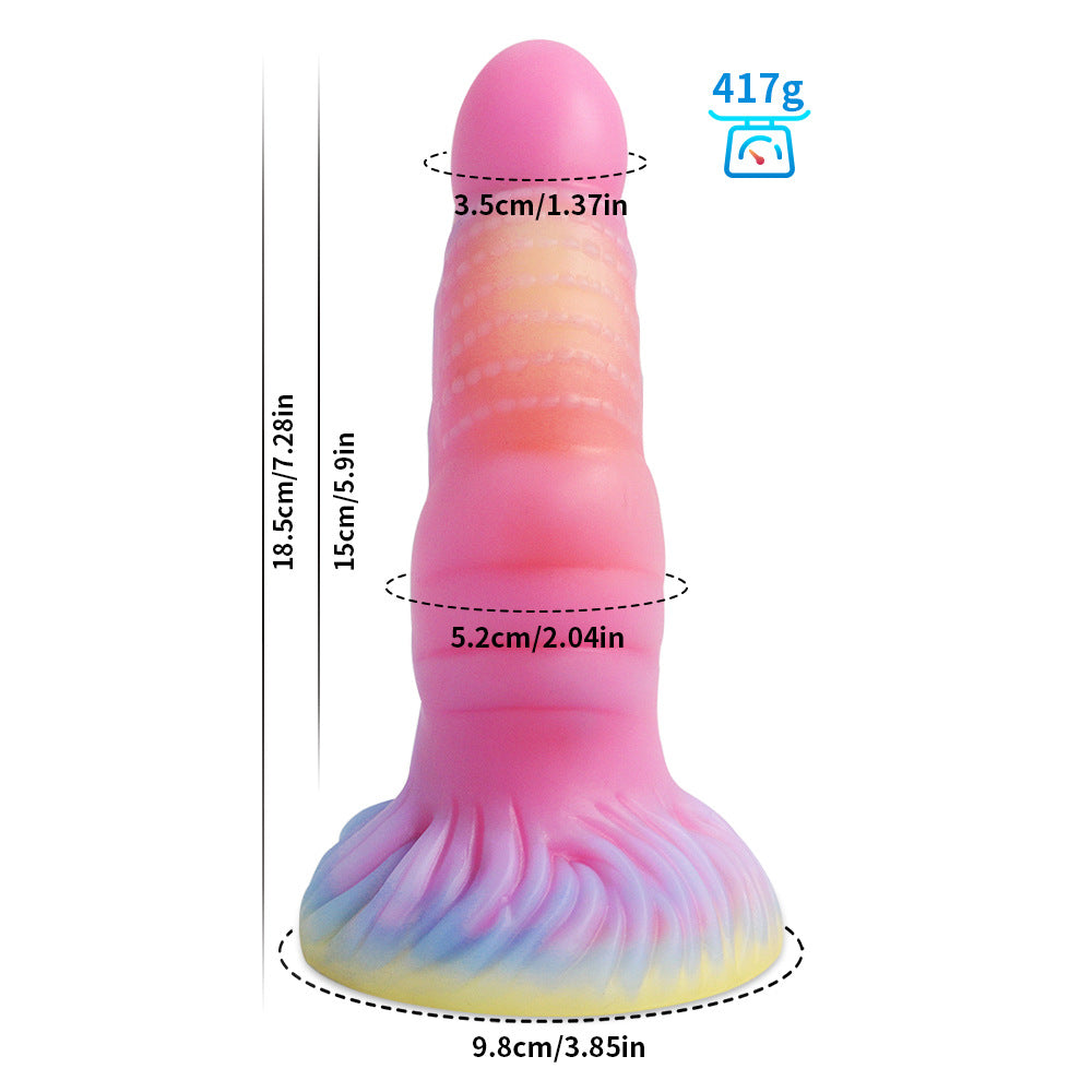 5 Modelle Silikonmaterial Neuartiges fluoreszierendes Dildo-Sexspielzeug für Erwachsene, bequemes und leichter zum Orgasmus zu bringendes Sexspielzeug 