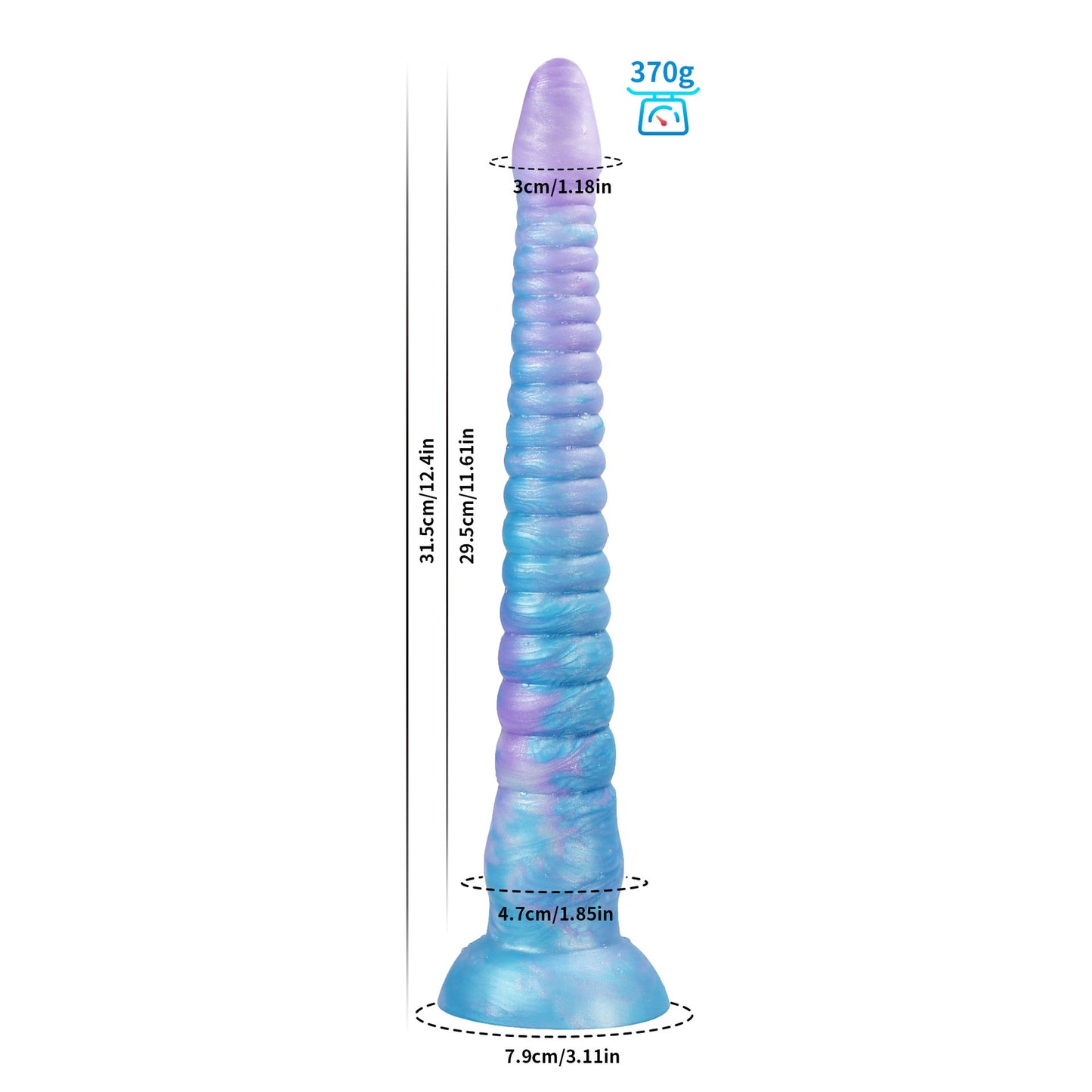 Gode ​​en silicone de 4 couleurs mélangées pour adultes, gode en forme de tentacule de calmar de grande taille 
