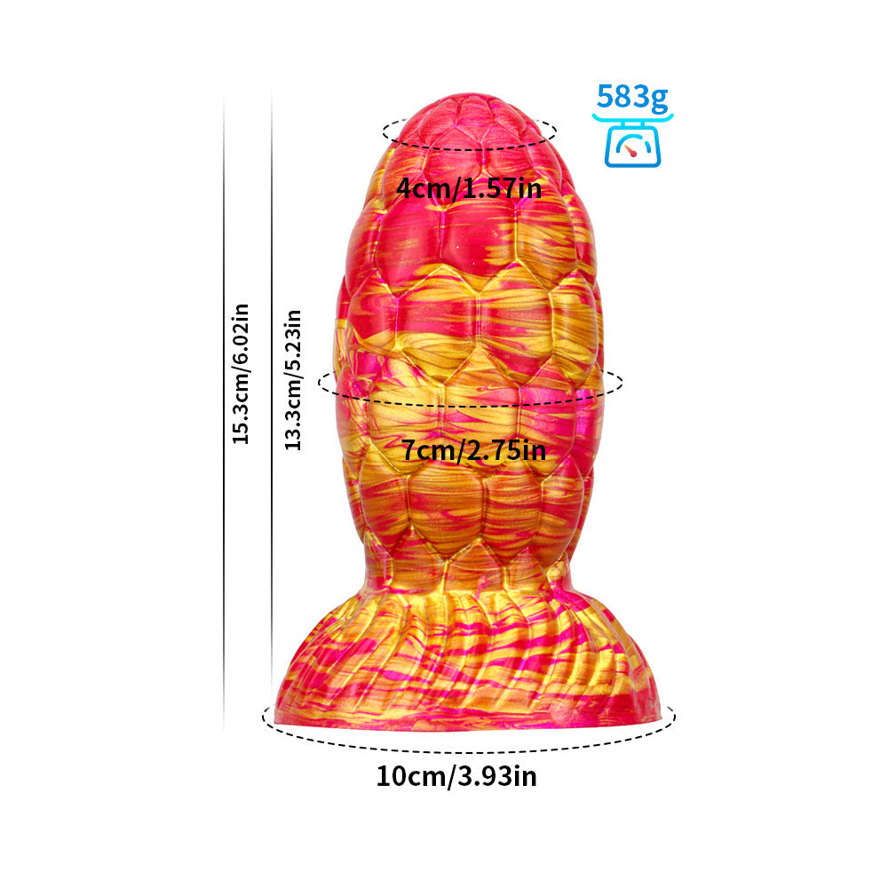 3 Farben Silikonmaterial Tannenzapfenförmiger Dildo Sexspielzeug für Erwachsene, Seltsam aussehendes Sexspielzeug für Frauen 