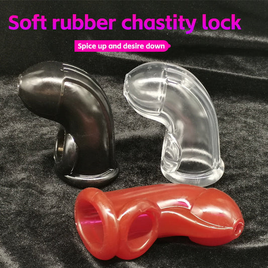 3 Colors Male Chastity Cage – Large Device with Rings for Penis Exercise, Bondage Gear & Accessories for Men