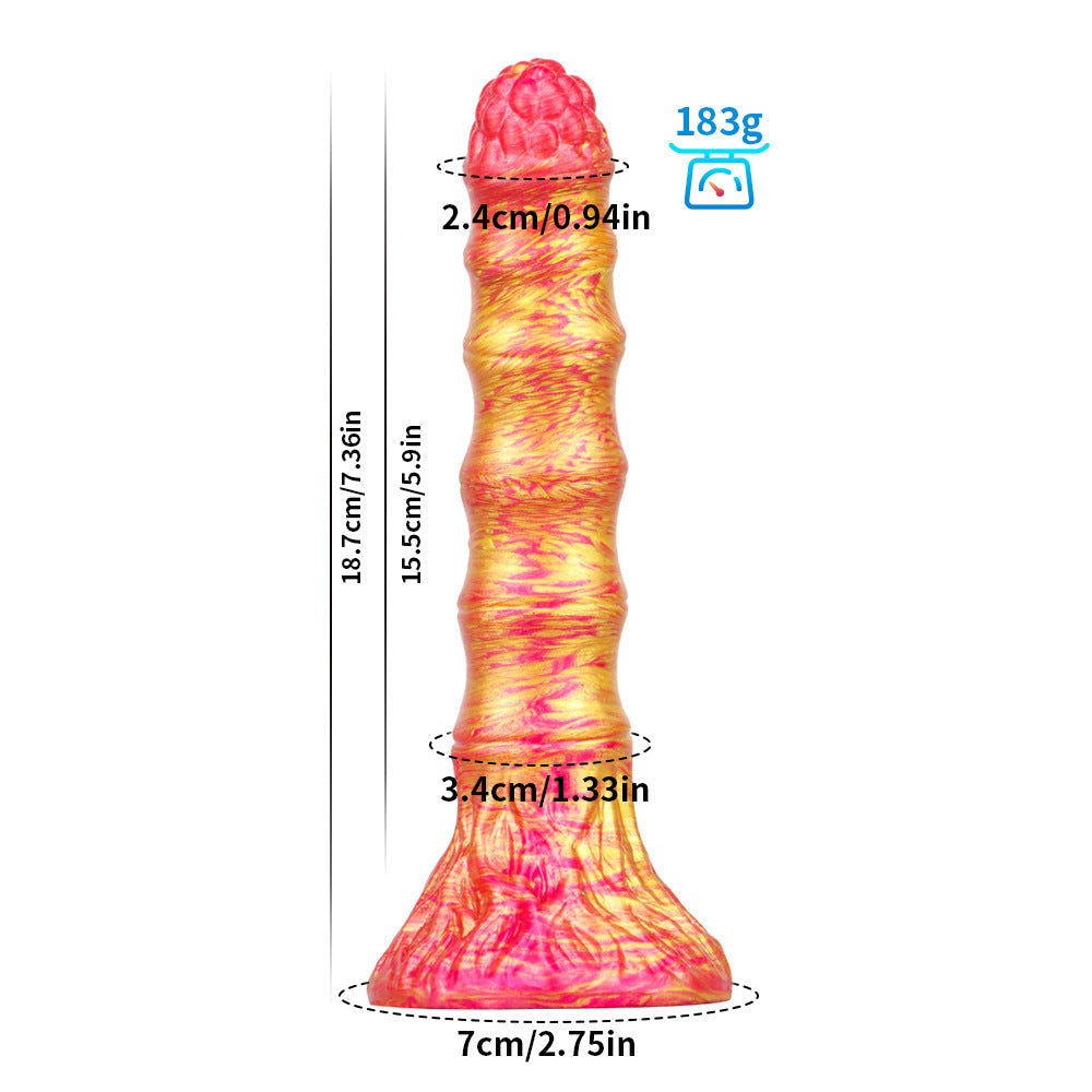 3 Colors Bamboo Shoot-shaped Silicone Dildo – Unique Butt Plug for Novel Pleasure