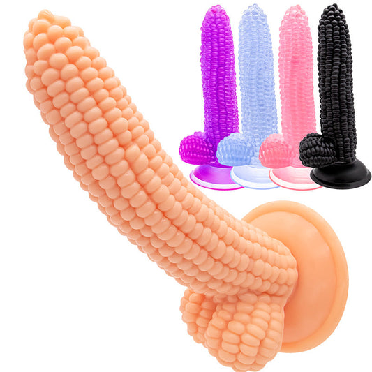 Moremorelove 5-Color PVC Corn Shape Dildo – Unique Adult Sex Toy for Women