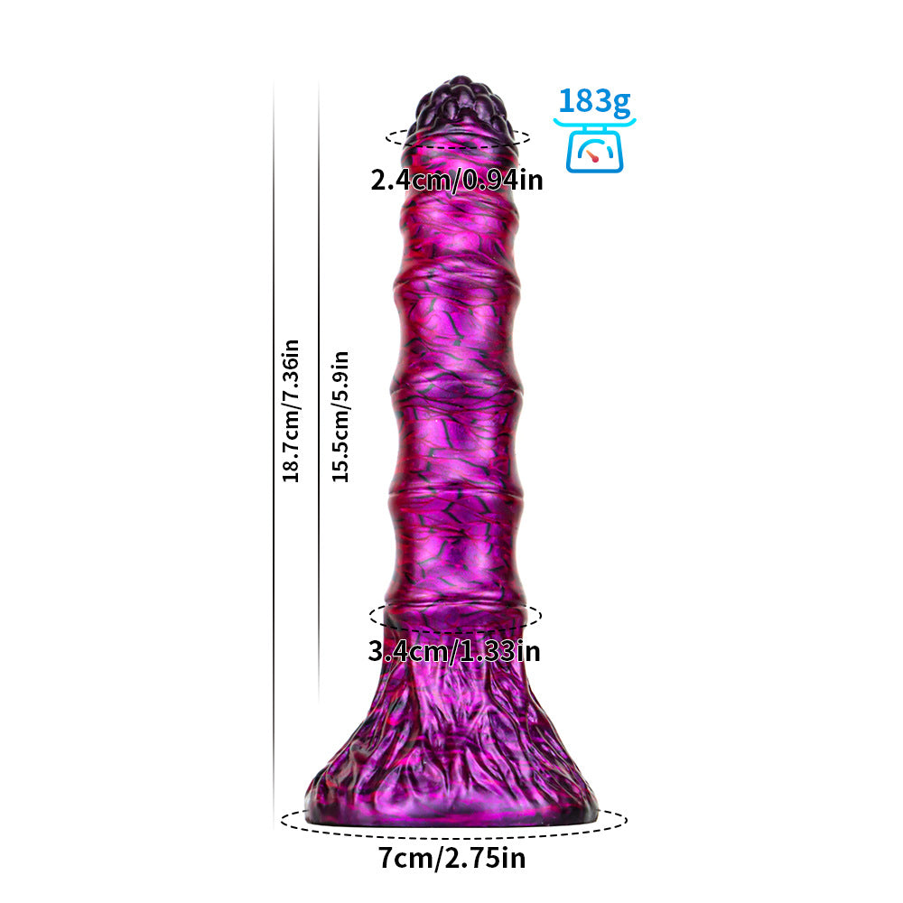 3 Colors Bamboo Shoot-shaped Silicone Dildo – Unique Butt Plug for Novel Pleasure