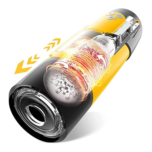 Moremorelove Male 7 Modes 3 speed Masturbator – Smart Adaptive Thrusting, Rotating, Moaning Silicone Interactive Cup with Headphones