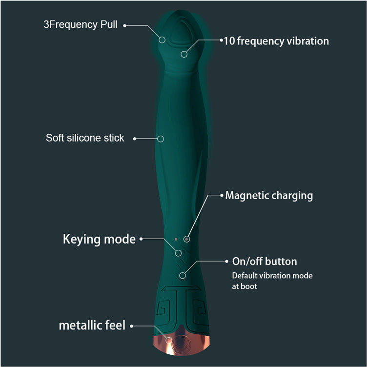 Moremorelove Rechargeable G-Spot Orgasm Vibrator – Dual Shock AV Stick with Quiet Design, Portable for Female Pleasure, Masturbation & Daily Massage