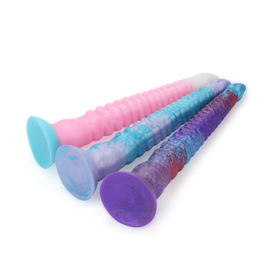 Moremorelove 4 Mixed Colors Silicone Material Dildo – Big Size Squid Tentacle Appearance Adult Toy & Sexy Butt Plug