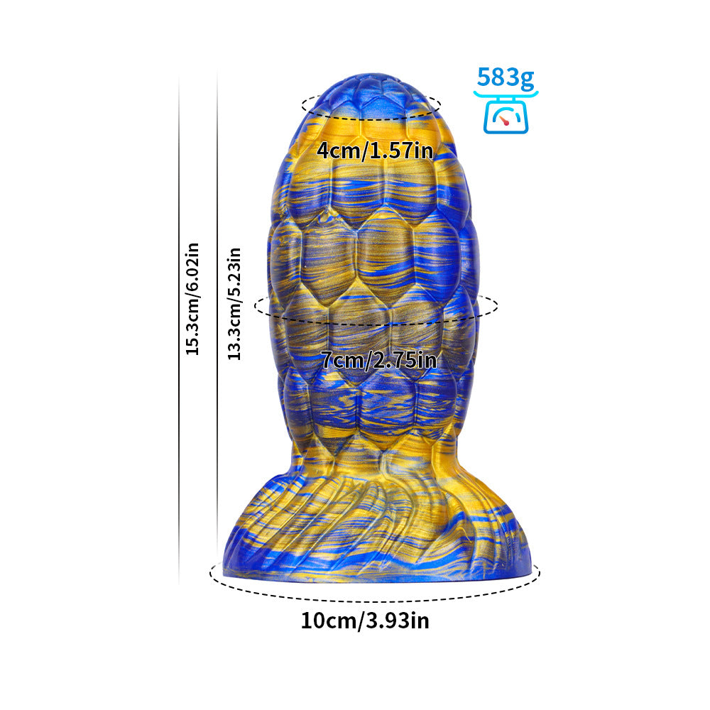 3 Farben Silikonmaterial Tannenzapfenförmiger Dildo Sexspielzeug für Erwachsene, Seltsam aussehendes Sexspielzeug für Frauen 
