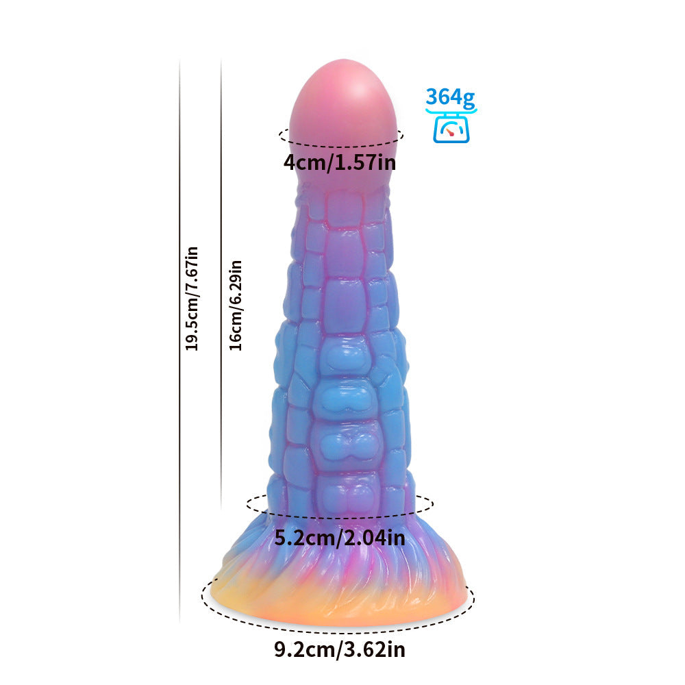 5 Modelle Silikonmaterial Neuartiges fluoreszierendes Dildo-Sexspielzeug für Erwachsene, bequemes und leichter zum Orgasmus zu bringendes Sexspielzeug 