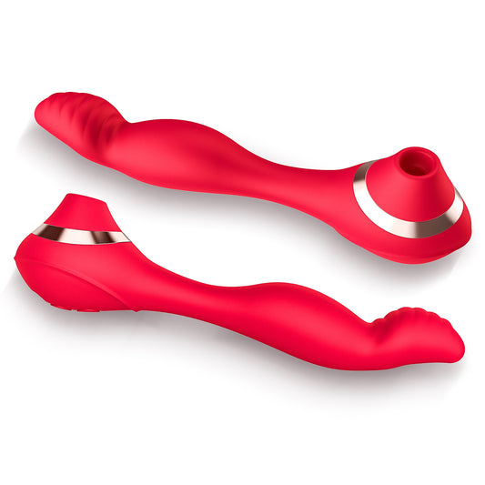 Moremorelove USB Magnetic Charging Double-Head Vibrator – Clitoral Sucking & Vibrating Toy for Dual Stimulation