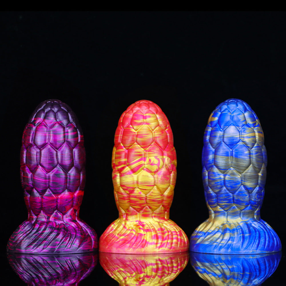 3 Farben Silikonmaterial Tannenzapfenförmiger Dildo Sexspielzeug für Erwachsene, Seltsam aussehendes Sexspielzeug für Frauen 