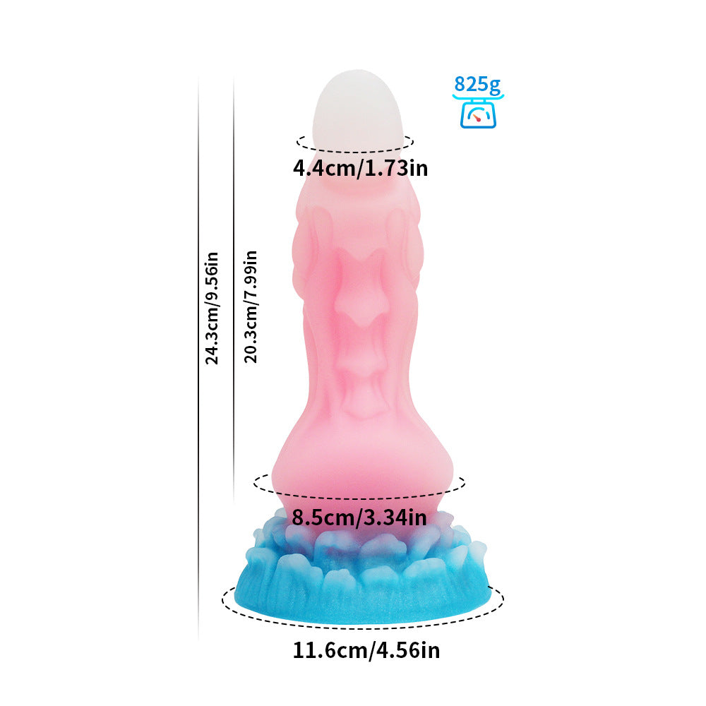 2 Models Fluorescent Silicone Dildo – Kirin Cock & Bamboo Shoots Design for Intense Pleasure