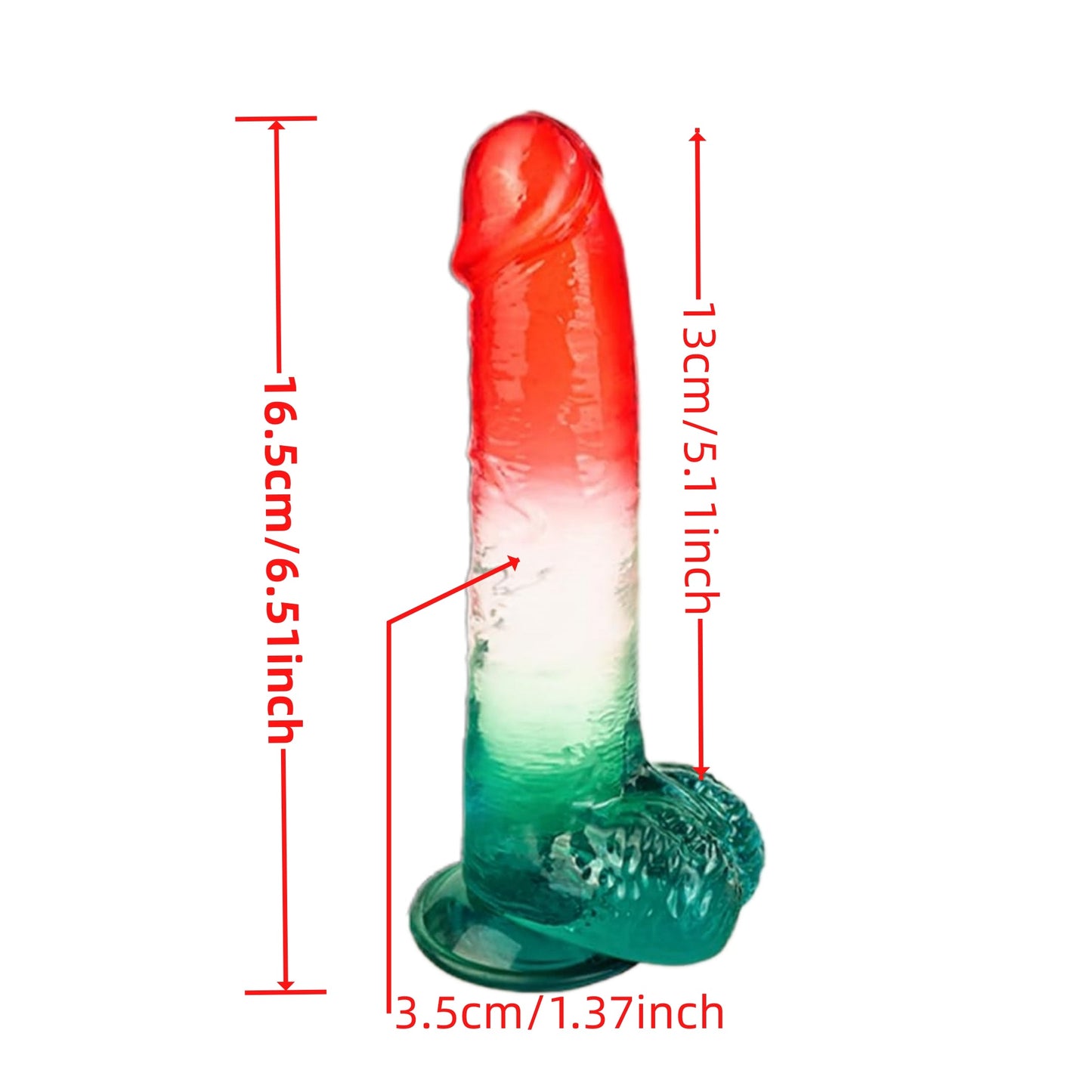 Dildo aus TPE-Material in 2 Farben, gemischte Farben, Lustspielzeug für Erwachsene, weich und bequem für ein leichtes Höhepunkt-Erlebnis 