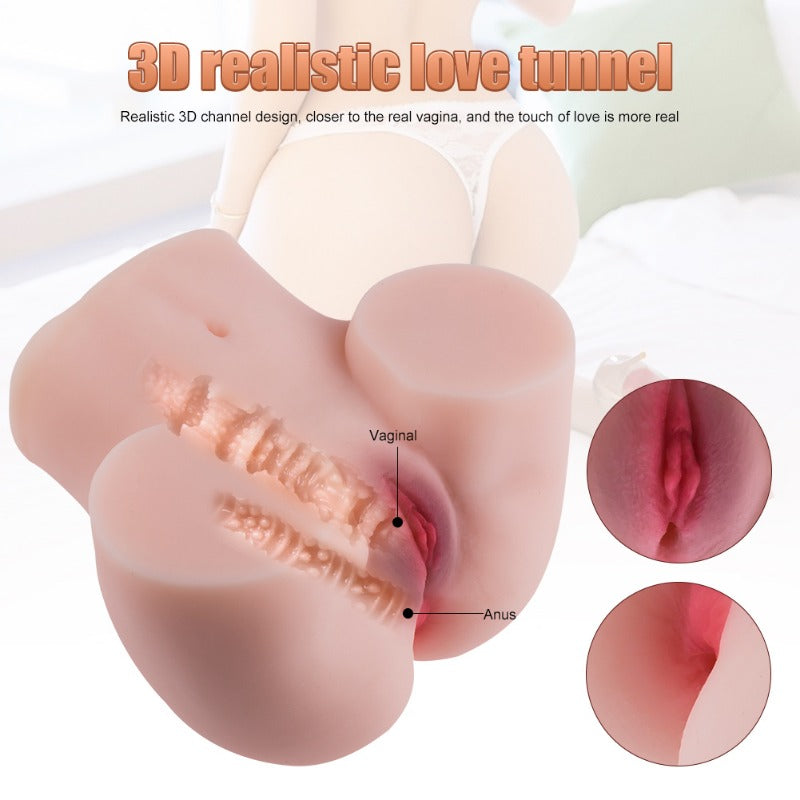 Moremorelove Male Sex Doll Life-Size Big Butt with Realistic Vagina & Tight Anal Hip Masturbator for Men