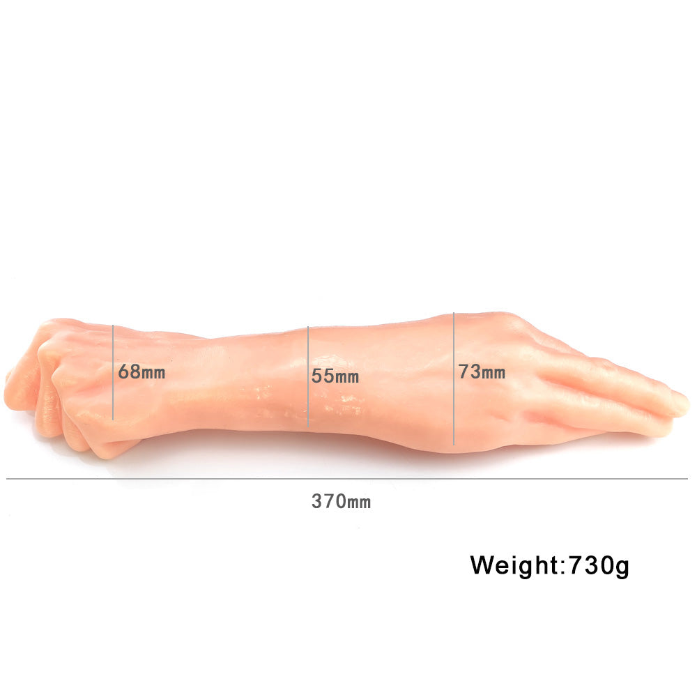 Gode ​​en PVC bicolore en forme de main, jouet novateur pour adultes, gode en forme de poing 