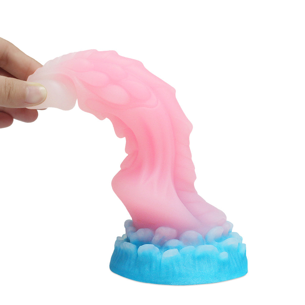 2 Models Fluorescent Silicone Dildo – Kirin Cock & Bamboo Shoots Design for Intense Pleasure