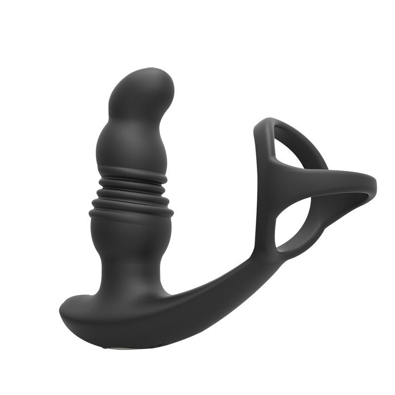 Wireless Thrusting Prostate Massager – Waterproof Vibrating Butt Plug with Cock Ring, Remote Control, 10 Modes, Wearable Anal Vibrator for Men