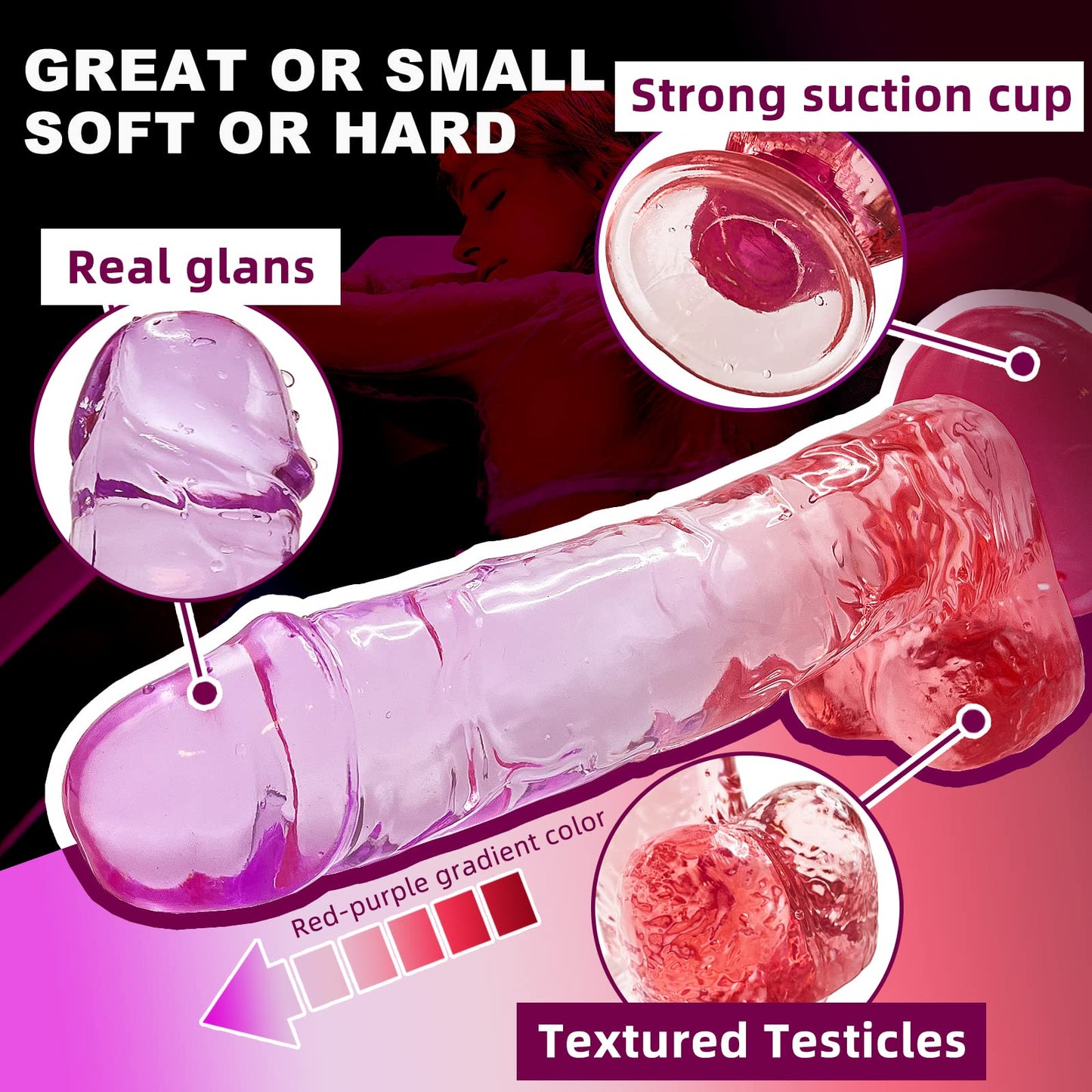 Moremorelove 2 Mixed Colors TPE Material Dildo – Soft & Comfortable Adult Toy for Easy Climax Experience