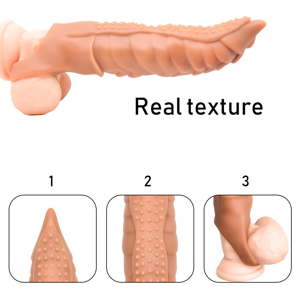 Reusable Penis Sleeve with Cock Ring – Ultra-Soft Penis Enlarger for Men & Couples