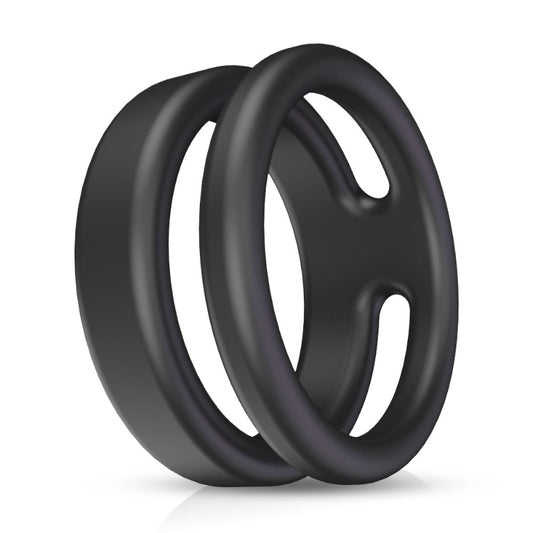 Moremorelove Dual-Ring Cock Ring – Silicone Penis Ring for Root Restriction, Ejaculation Control, Delay Enhancer for Men, Physical Constriction Design