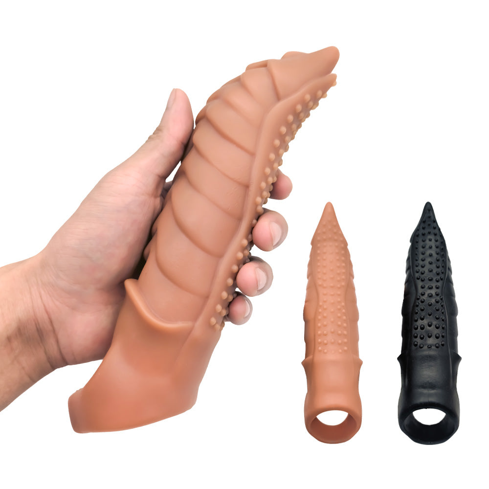 Reusable Penis Sleeve with Cock Ring – Ultra-Soft Penis Enlarger for Men & Couples