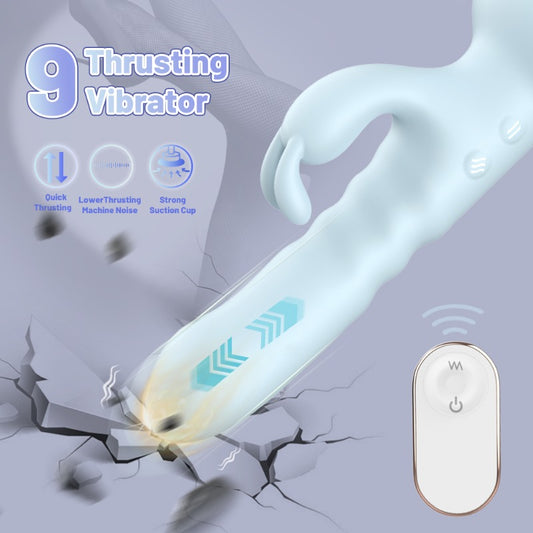 Moremorelove Dildo Vibrator – Realistic Wriggle & Thrust, Remote-Control, Suction Base for Ultimate Hands-Free Play