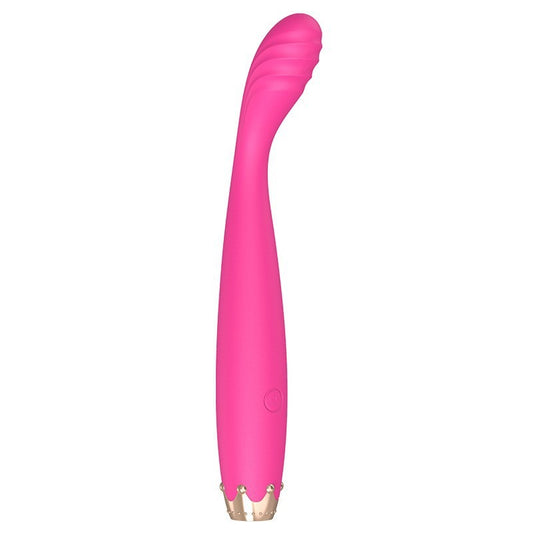 Moremorelove Rechargeable G-Spot Orgasm Vibrator – Dual Shock AV Stick with Elegant Crown Design for Female Pleasure & Masturbation